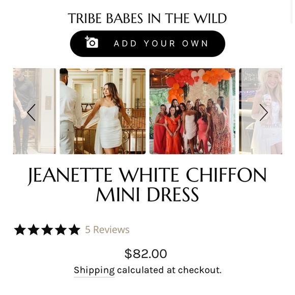 JEANETTE WHITE CHIFFON MINI DRESS - Picture 5 of 5